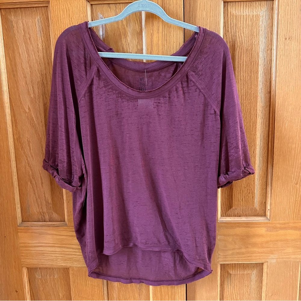 Free People Moonlight Tee Mulberry